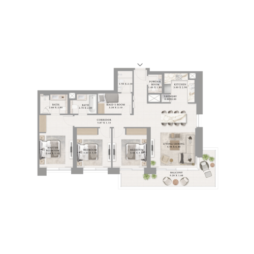 3 bdr palace residences north 1