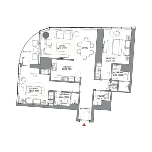 sobha seahaven 2 bdr
