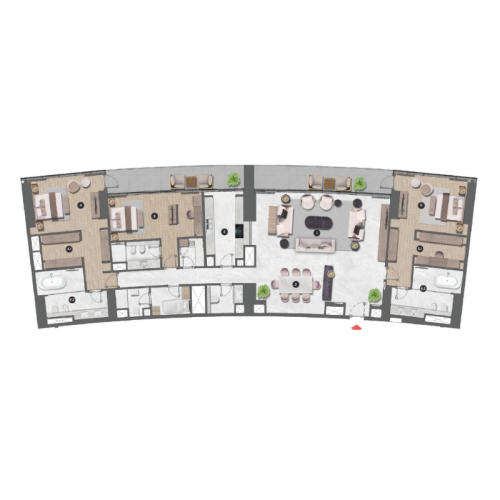 sobha seahaven 3 bdr penthouse