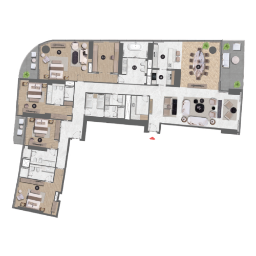 sobha seahaven 4 bdr penthouse