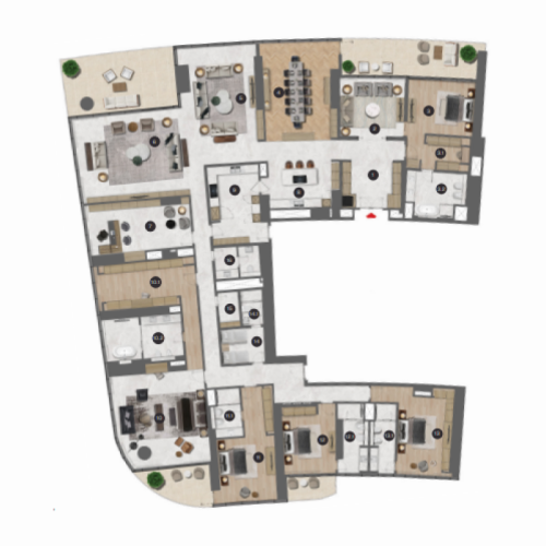 sobha seahaven 5 bdr penthouse